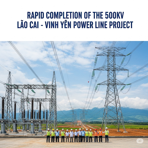 Thần tốc hoàn thành Dự án đường dây 500kV Lào Cai - Vĩnh Yên