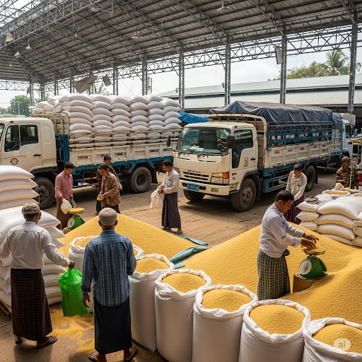 THỊ TRƯỜNG NÔNG SẢN: Myanmar có thể xuất khẩu 3 triệu tấn gạo trong năm tài chính 2025-2026