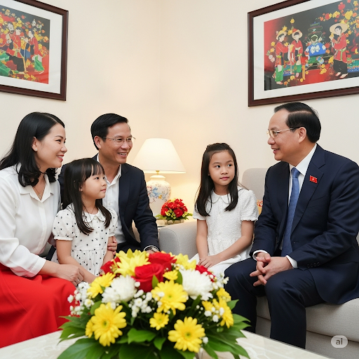 Thủ tướng Phạm Minh Chính thăm gia đình người Việt Nam tại Pháp