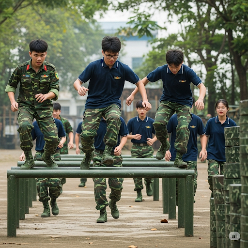 Thanh thiếu niên Đà Nẵng trải nghiệm môi trường quân đội