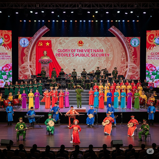 Hào hùng gala âm nhạc “Vinh quang Công an nhân dân Việt Nam” 