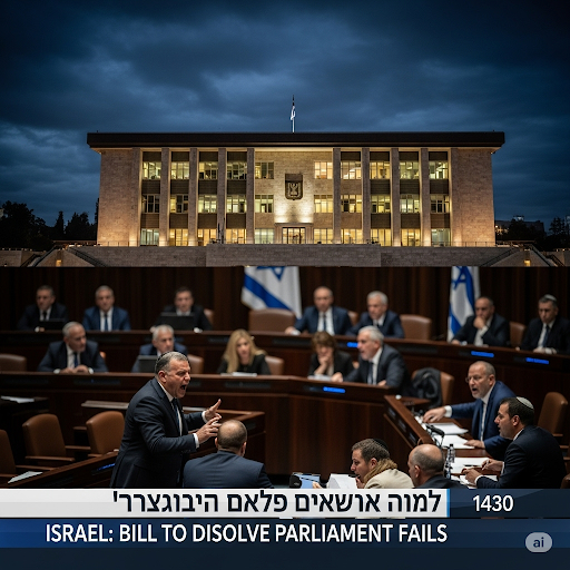  Israel: Dự luật giải tán Quốc hội không được thông qua 