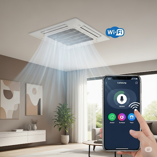 Samsung ra mắt điều hòa âm trần nhỏ gọn tích hợp wi-fi