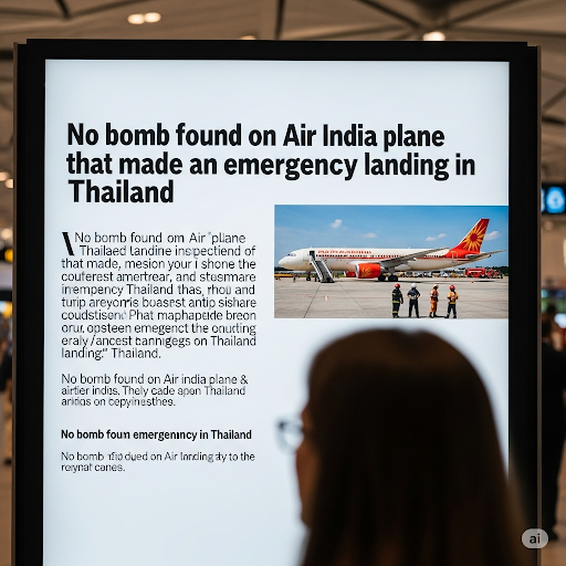 Chưa phát hiện bom trên máy bay của Air India hạ cánh khẩn cấp tại Thái Lan