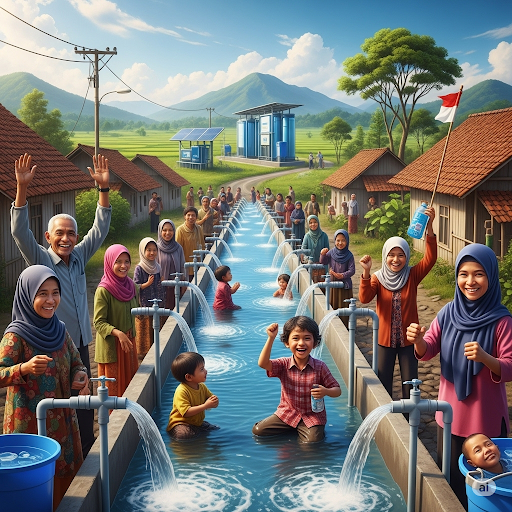 Indonesia hướng tới mục tiêu 100% dân số tiếp cận nước sạch vào năm 2045