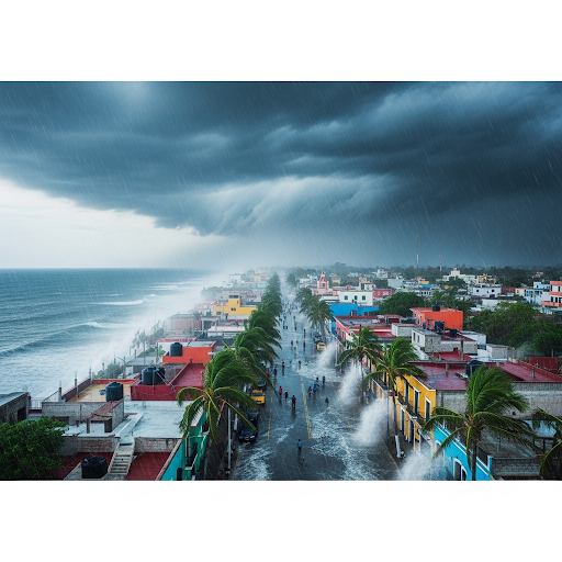 Mexico đối mặt với bão nhiệt đới, gây mưa lớn 