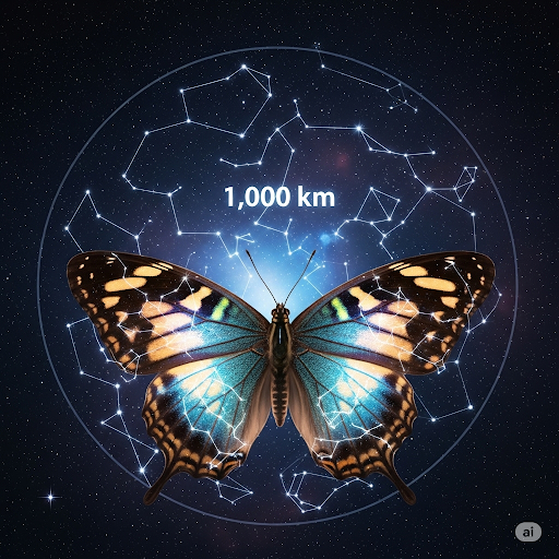 Kinh ngạc loài bướm dùng "bản đồ sao" di cư 1.000 km