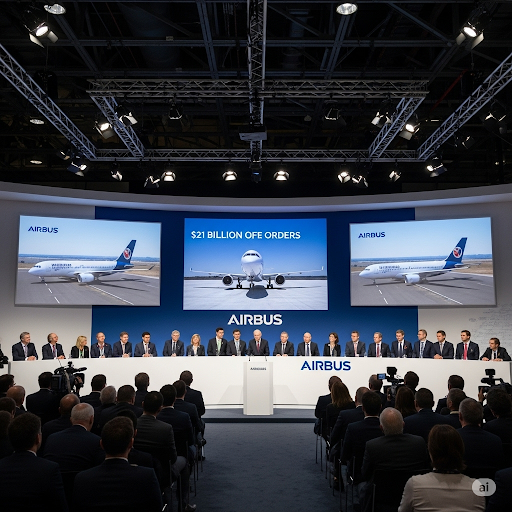 Airbus giành được các đơn hàng trị giá 21 tỷ USD tại triển lãm hàng không Paris